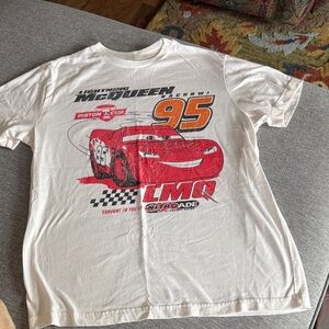 Lightning McQueen White Graphic Tee - Womens